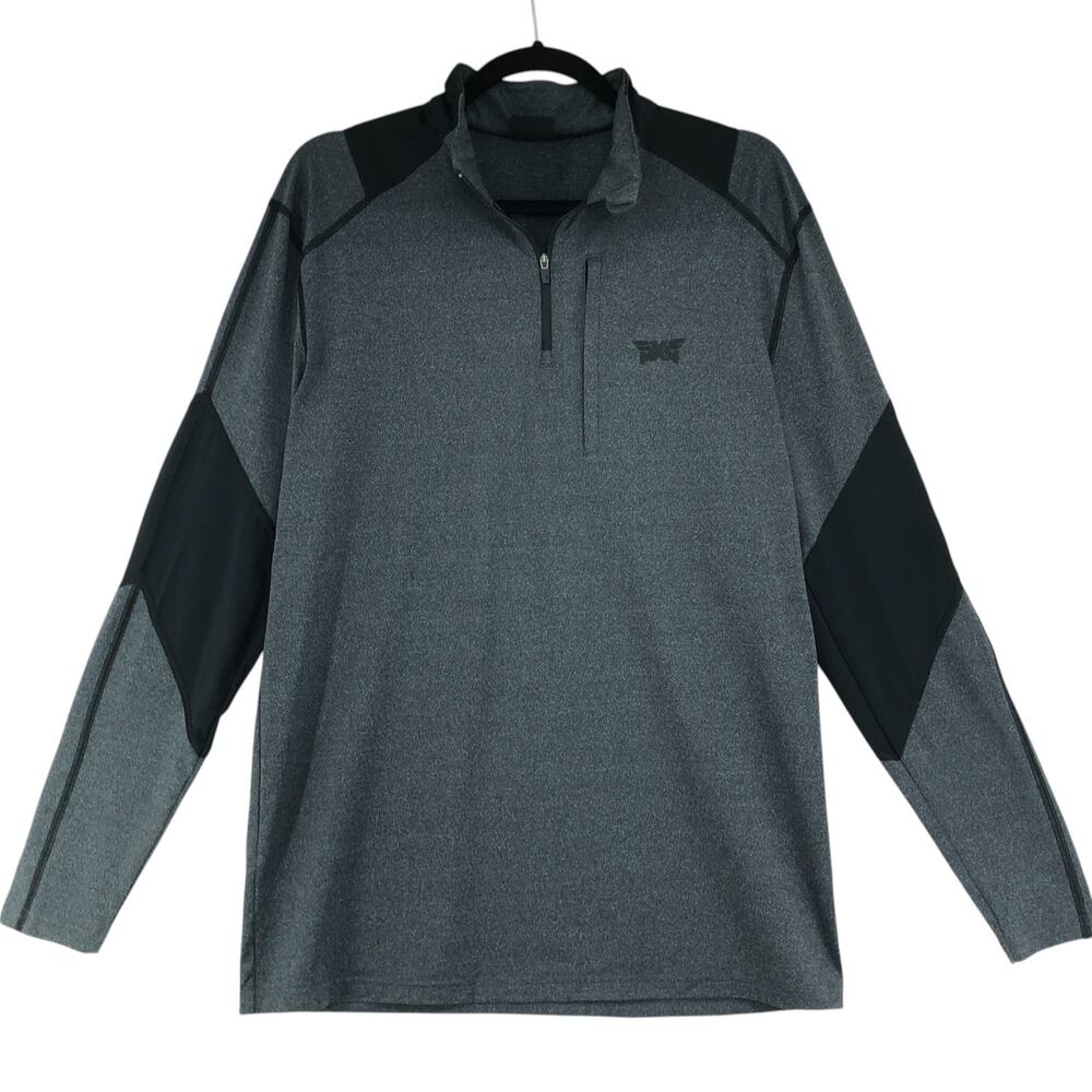 PXG Parsons Xtreme Golf Men Size S Sweater Paneled Quarter 1/4 Zip Pullover Gray